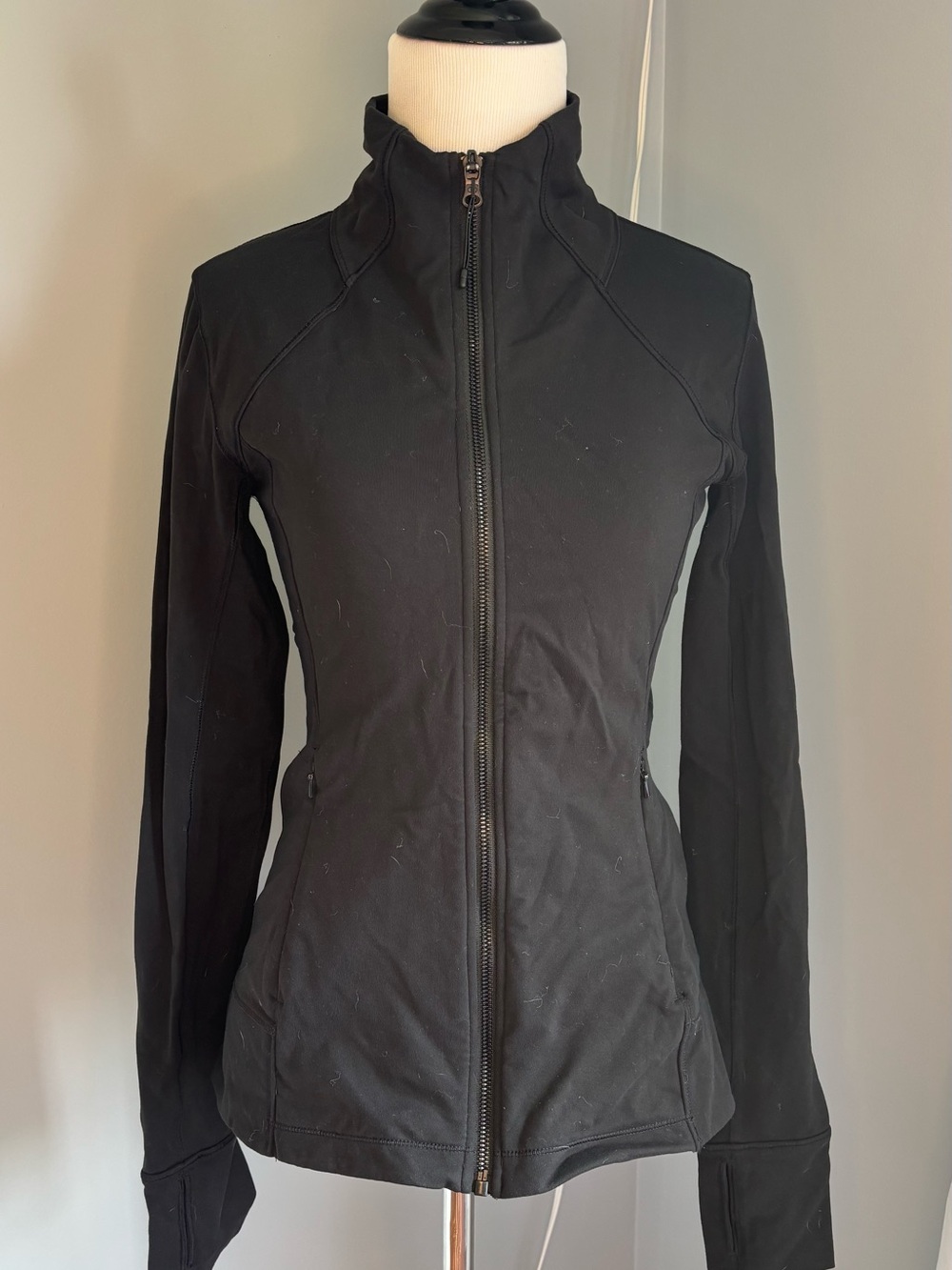 Black Women's Zip-Front Athletic Jacket